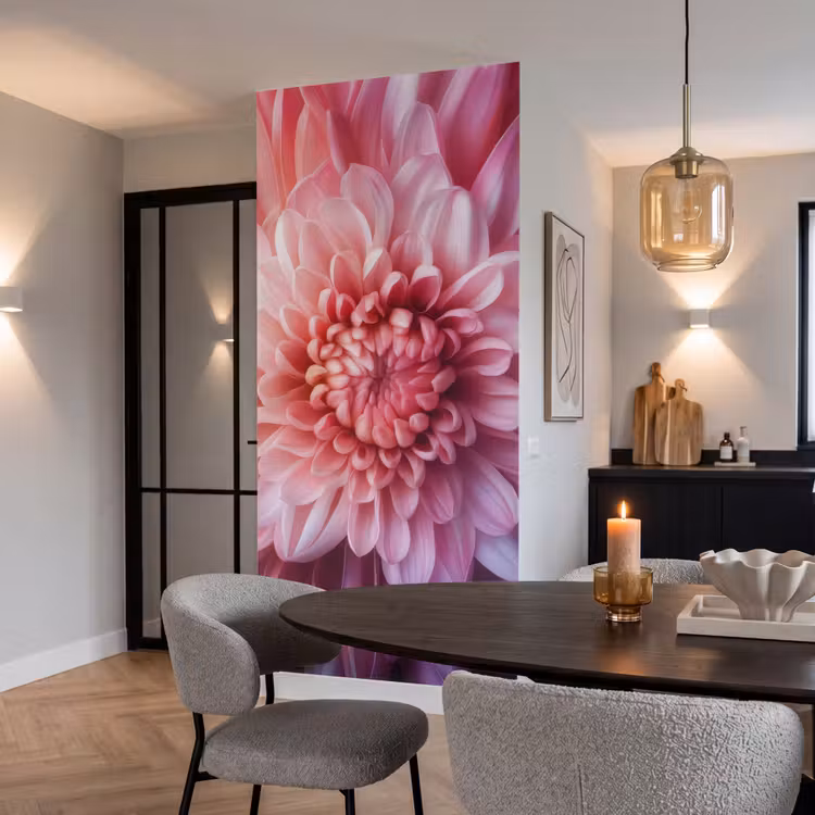 Behang - Dahlia - Bloem - Close up - Roze — 5