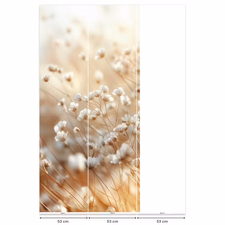 Behang - Wilde - Bloemen - Wit — 6