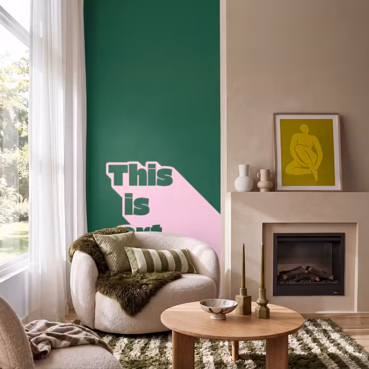Behang - This is art - Schaduw - Roze — 1