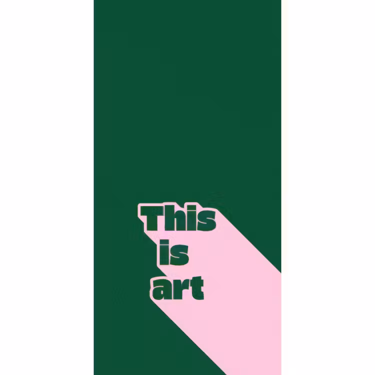 Behang - This is art - Schaduw - Roze — 2