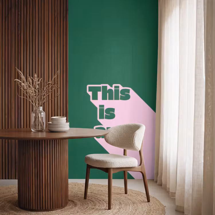 Behang - This is art - Schaduw - Roze — 4