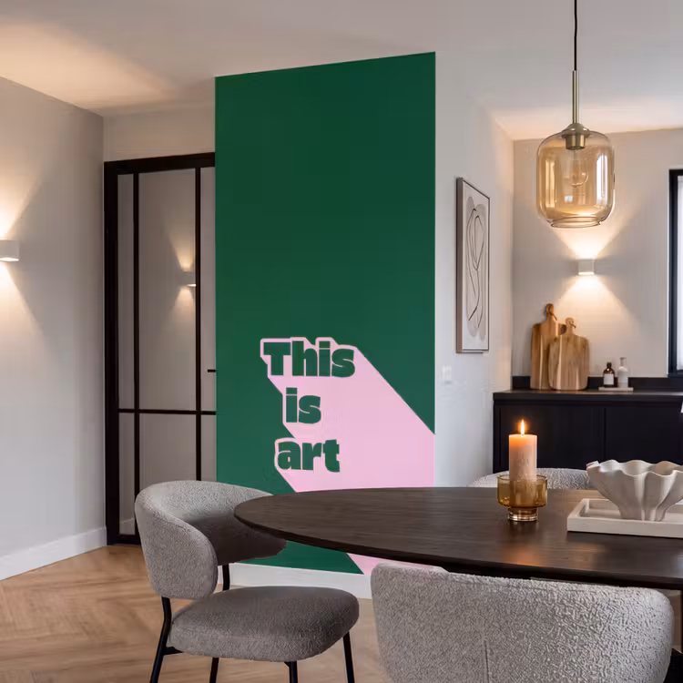 Behang - This is art - Schaduw - Roze — 5