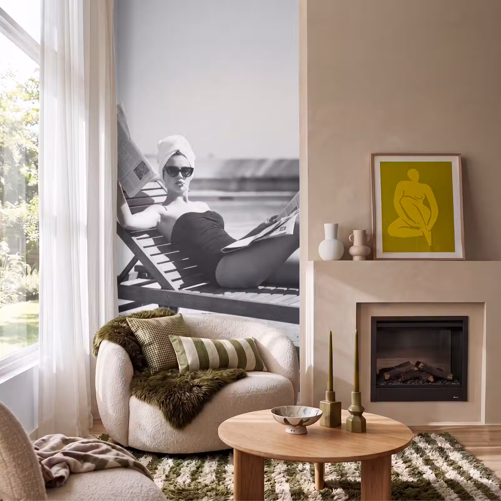 Behang - Glamour - Modern - Zwart - Wit — 1