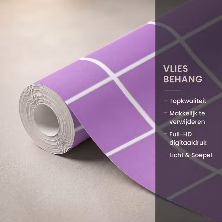 Behang - Tekst - Eend - Paars — 3