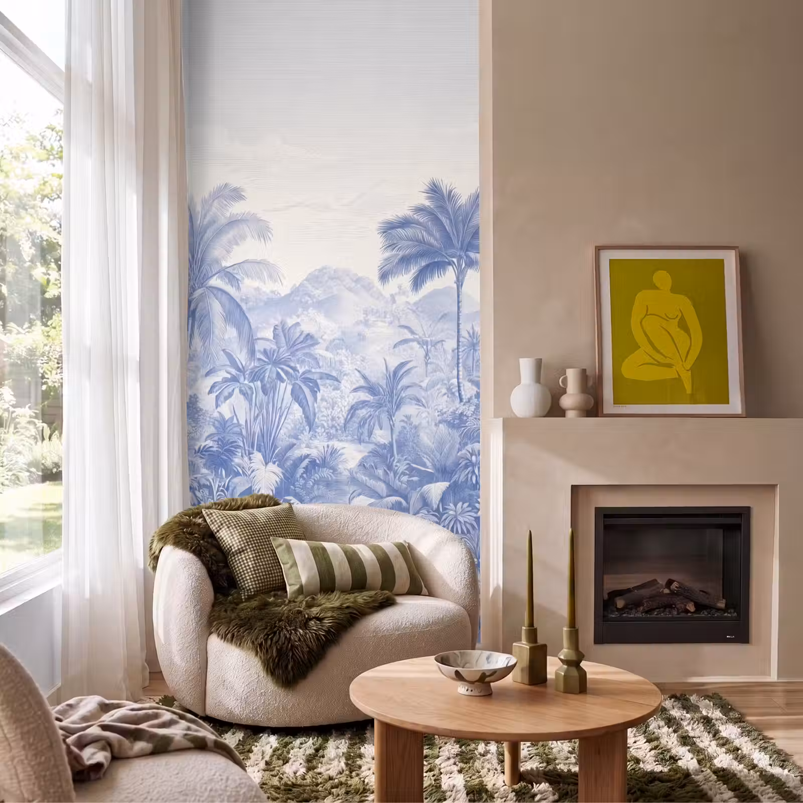 Behang - Tropisch - Jungle - Blauw — 1