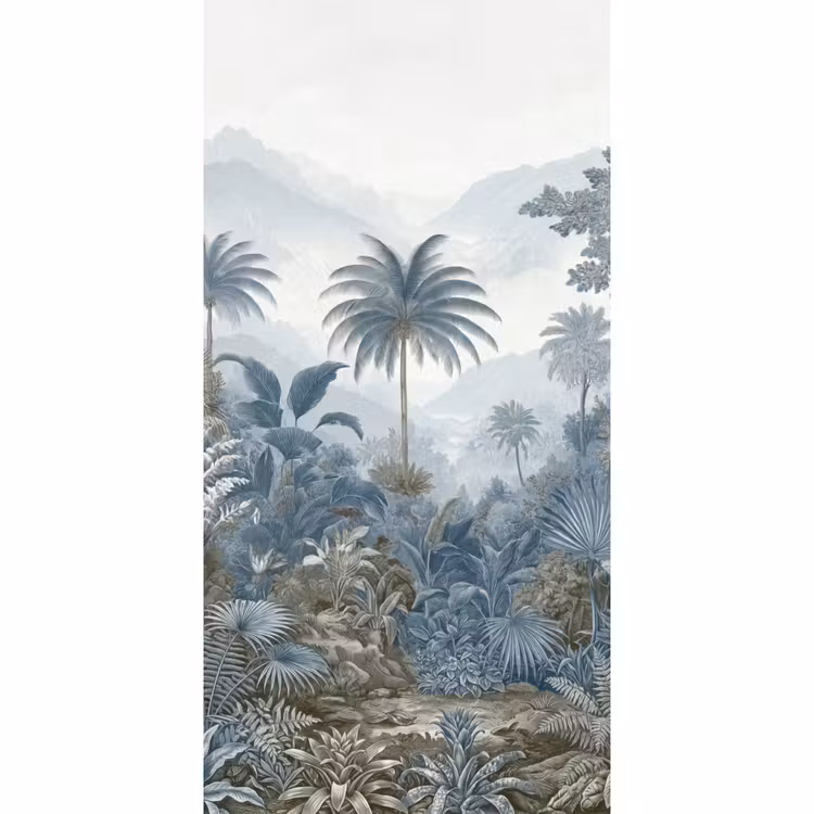 Behang - Jungle - Modern - Blauw - Groen — 2