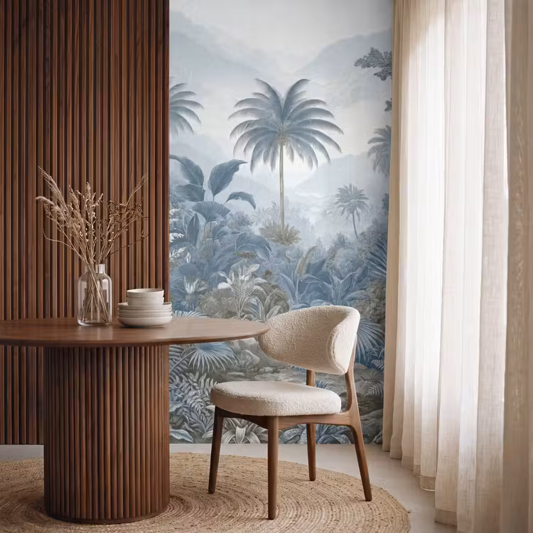 Behang - Jungle - Modern - Blauw - Groen — 4