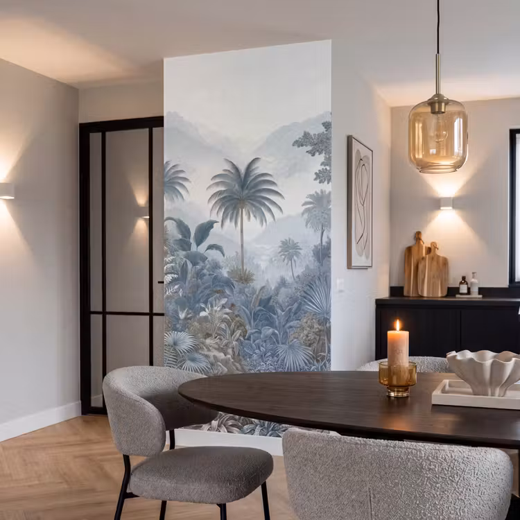 Behang - Jungle - Modern - Blauw - Groen — 5