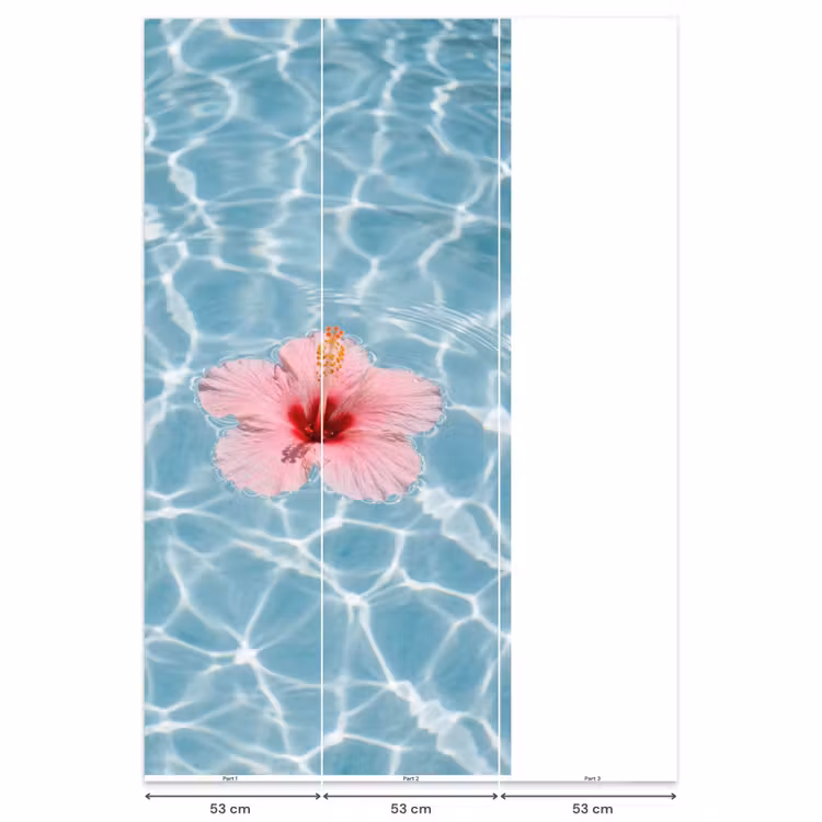 Behang - Hibiscus - Water - Roze — 6
