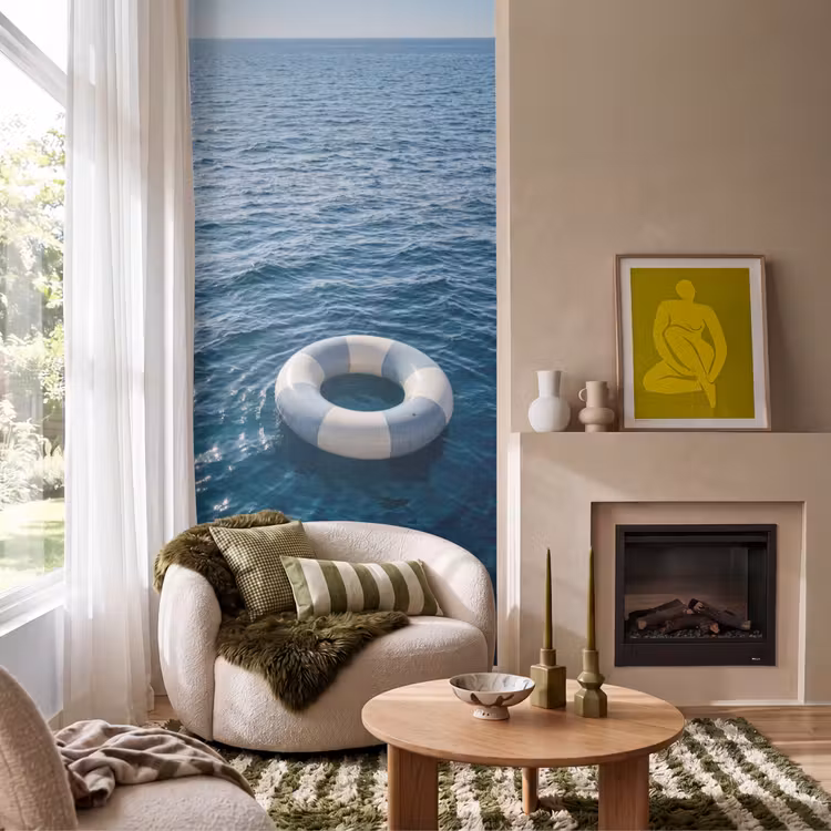 Behang - Oceaan - Zwemband - Horizon — 1