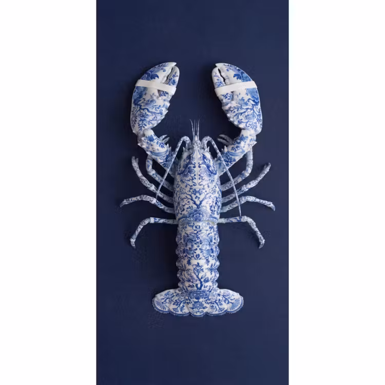 Behang - Kreeft - Porselein - Delfts - Blauw — 2