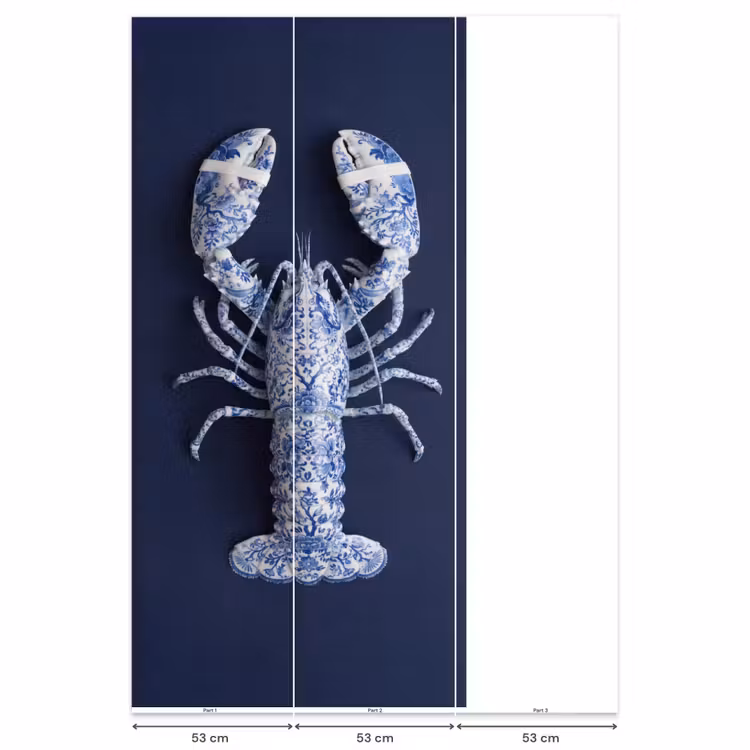 Behang - Kreeft - Porselein - Delfts - Blauw — 6