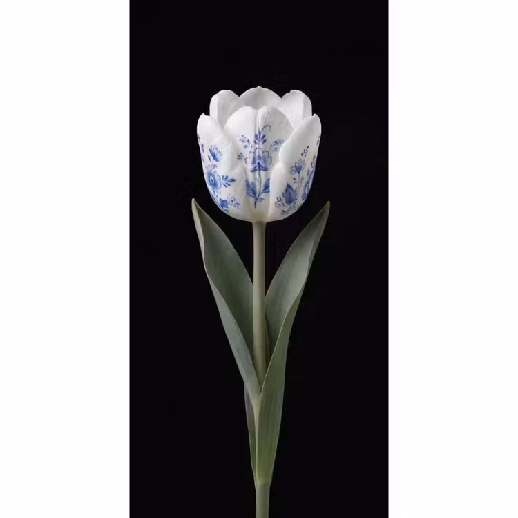 Behang - Tulp - Patroon - Blauw — 2