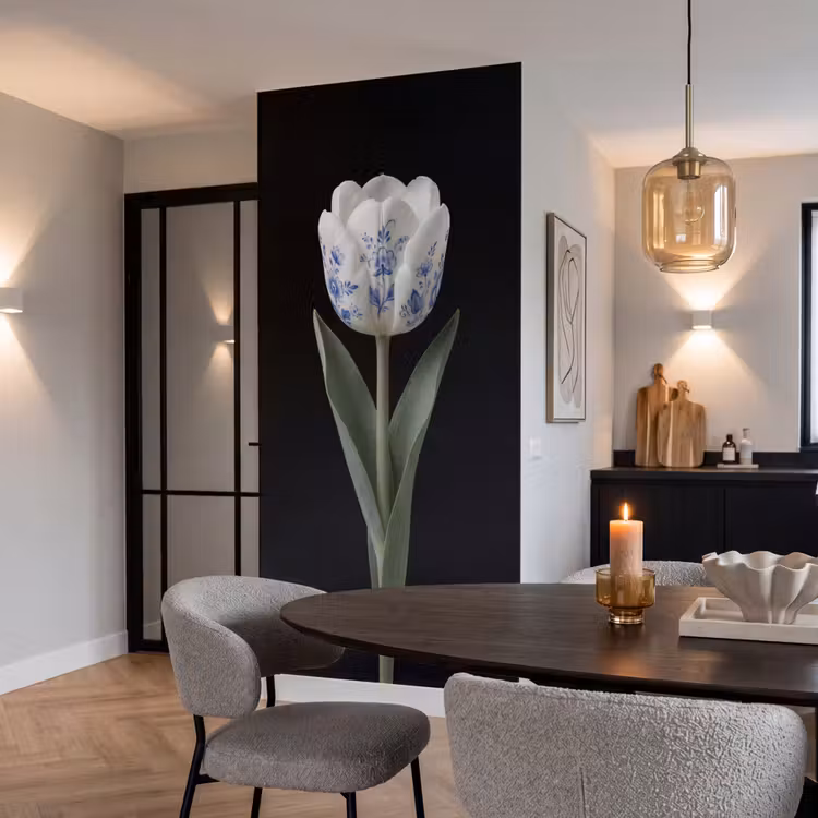 Behang - Tulp - Patroon - Blauw — 5