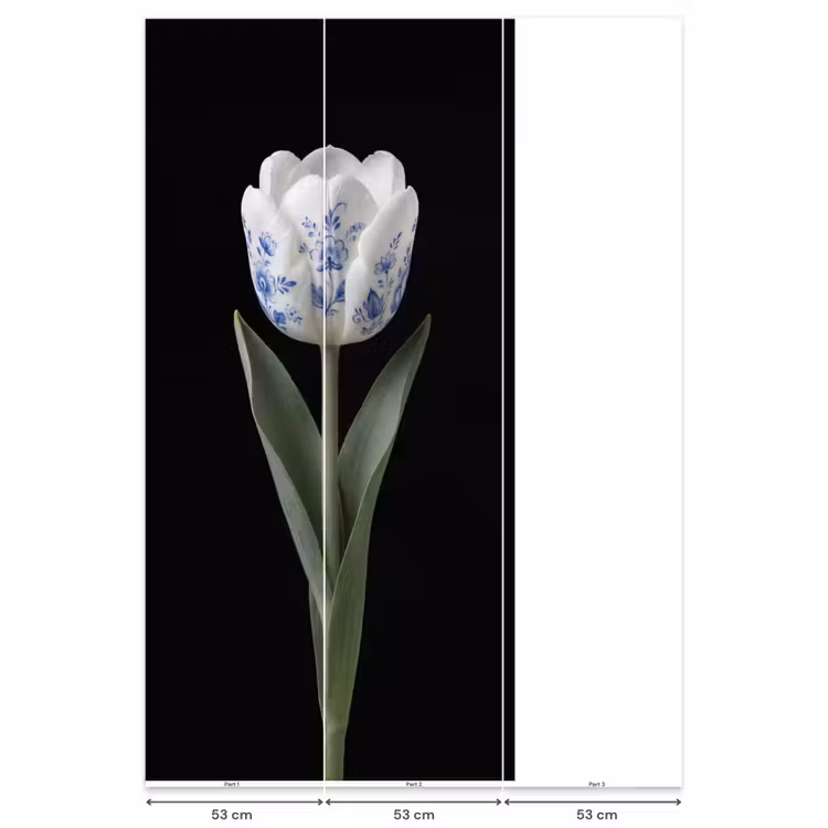 Behang - Tulp - Patroon - Blauw — 6