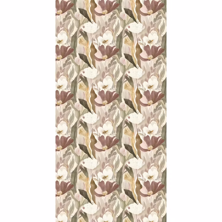 Behang - Abstracte Bloemen en Bladeren — 2