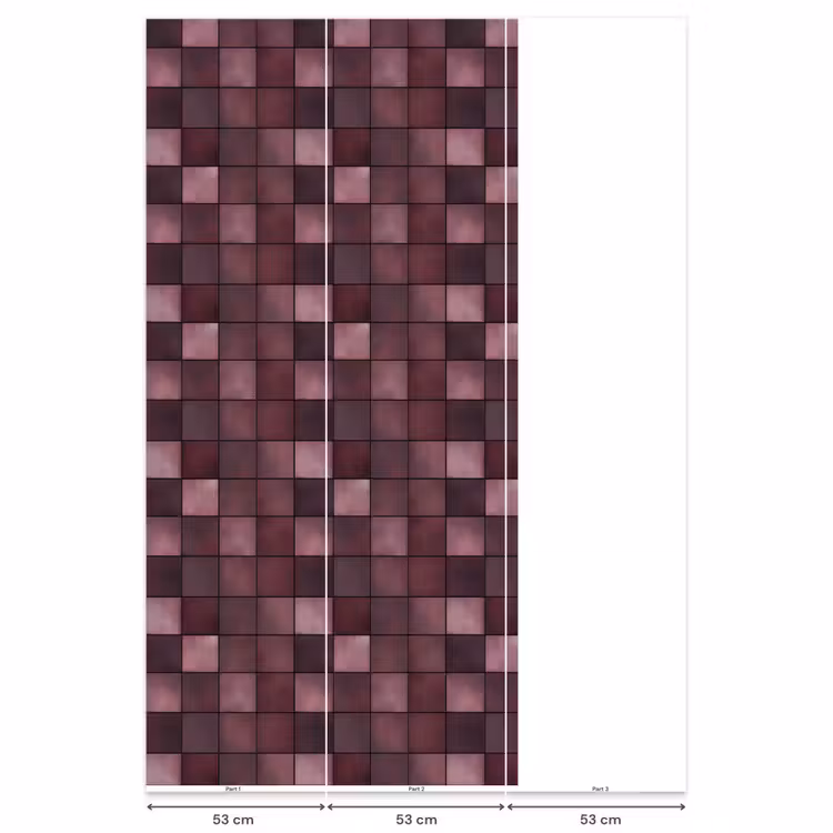 Behang - Tegel - Patroon - Paars — 6