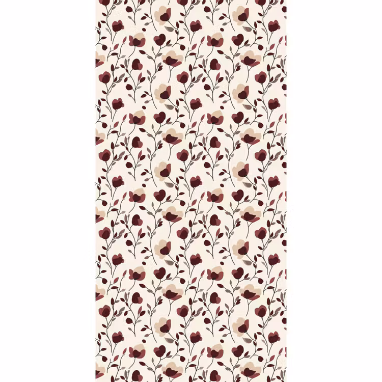Behang - Bloemen - Botanisch - Bordeaux — 2