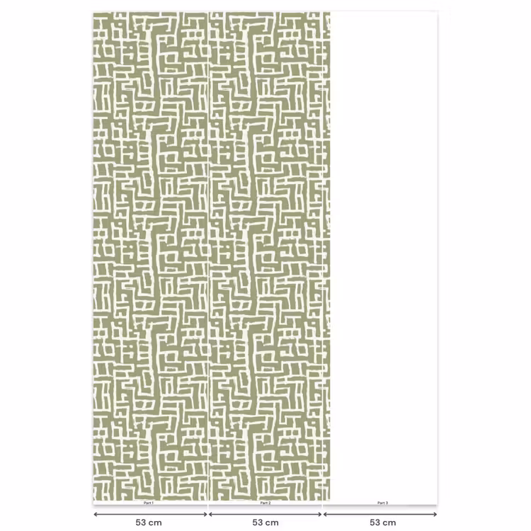 Behang - Grafisch - Patroon - Groen — 6