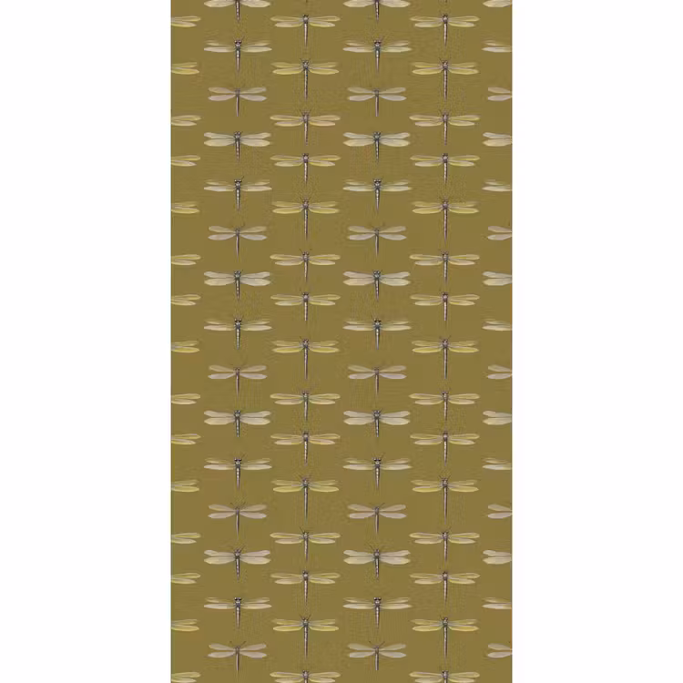 Behang - Libellen - Patroon - Groen — 2
