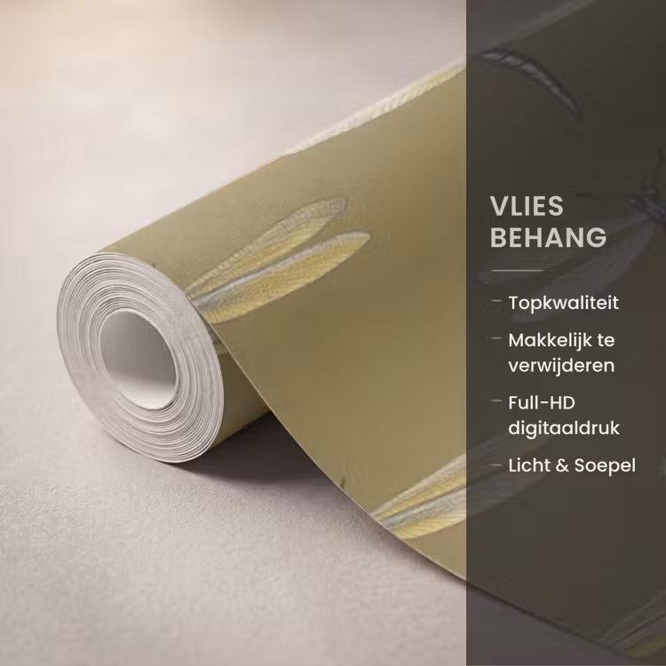 Behang - Libellen - Patroon - Groen — 3