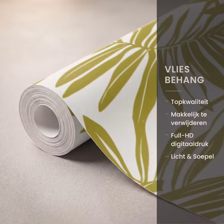 Behang - Palmblad - Patroon - Groen — 3