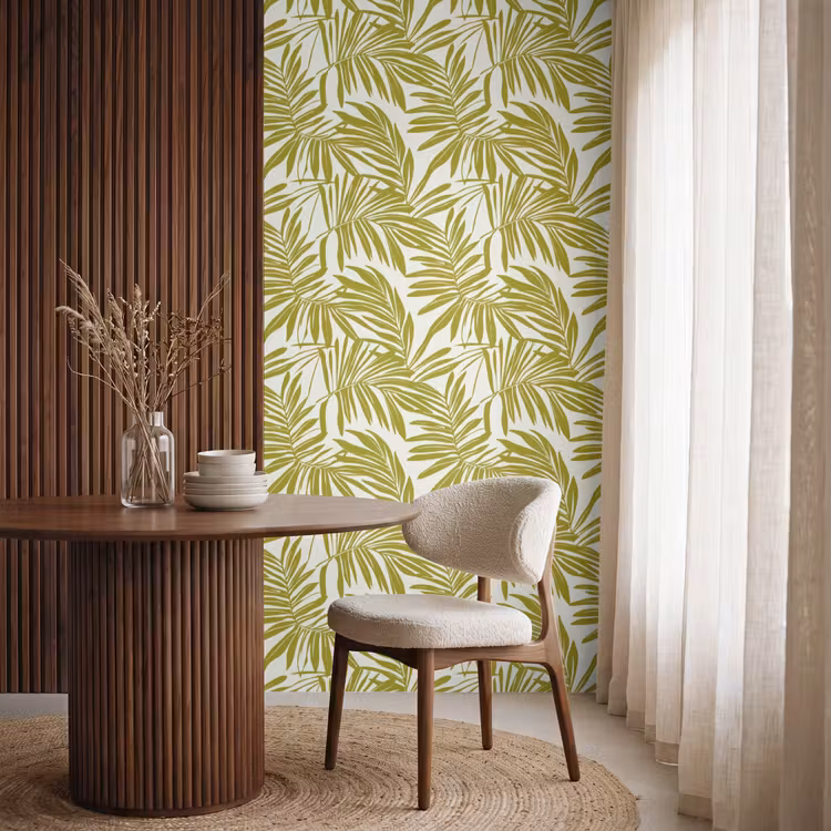 Behang - Palmblad - Patroon - Groen — 4