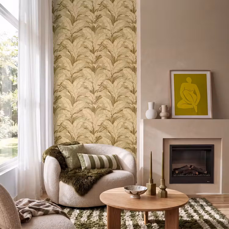 Behang - Palmbladeren - Klassiek - Groen — 1