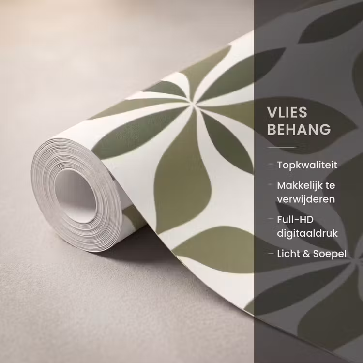Behang - Botanisch - Retro - Groen — 3