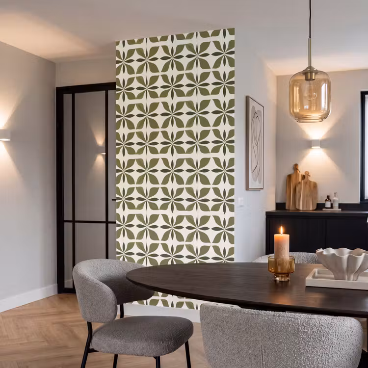 Behang - Botanisch - Retro - Groen — 5