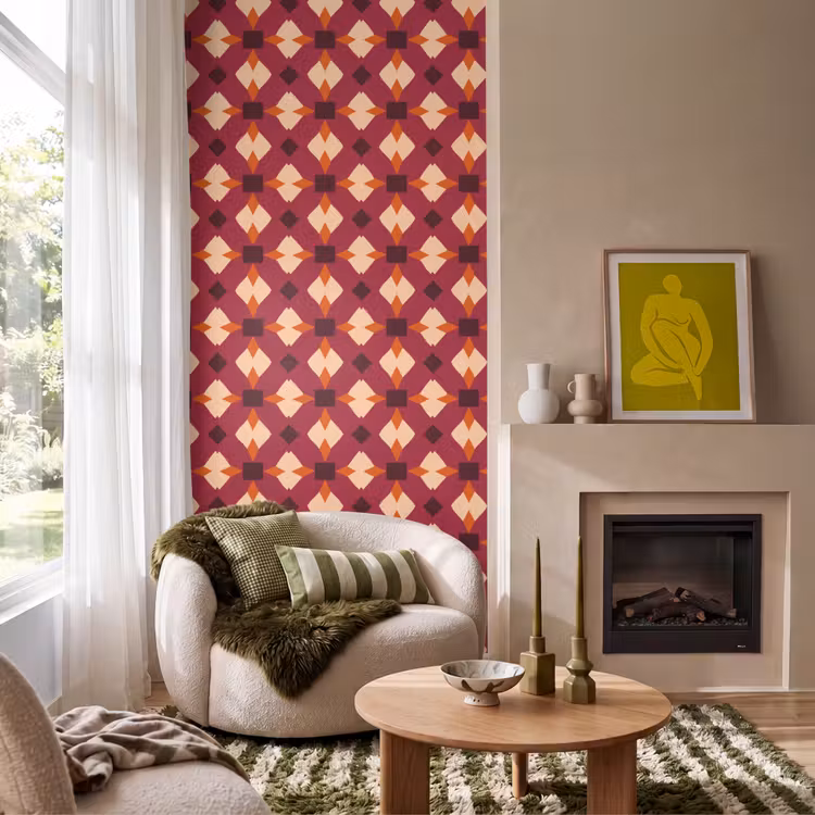 Behang - Retro - Patroon - Kleurrijk — 1