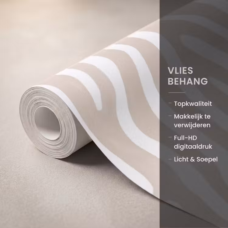 Behang - Abstract - Zebra - Beige — 3