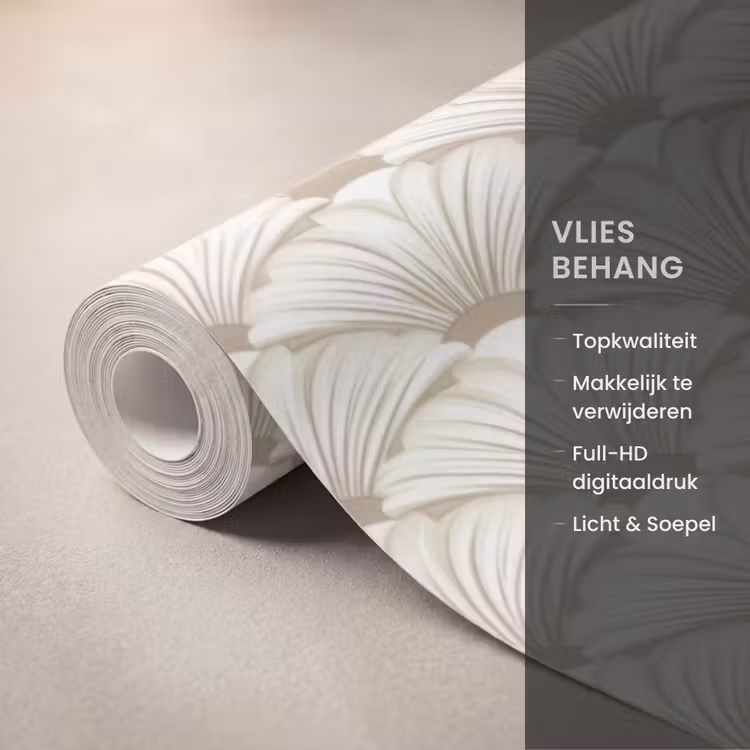 Behang - Klassiek - Art - Beige — 3