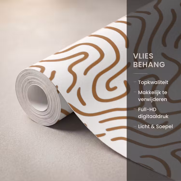 Behang - Minimalistisch - Patroon - Terracotta — 3