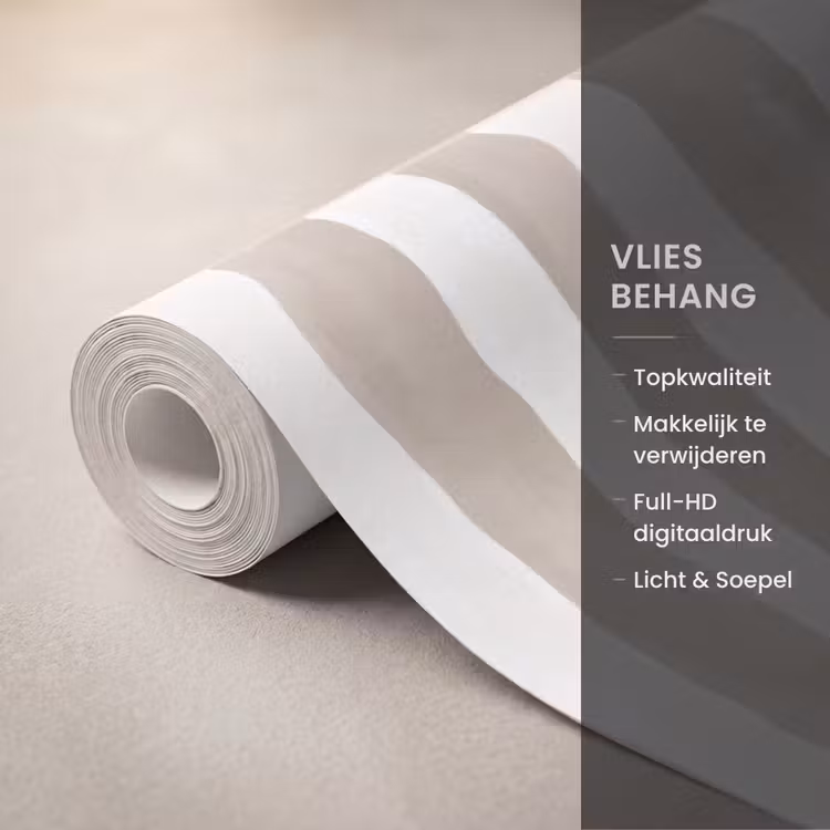 Behang - Minimalistisch - Strepen - Beige — 3