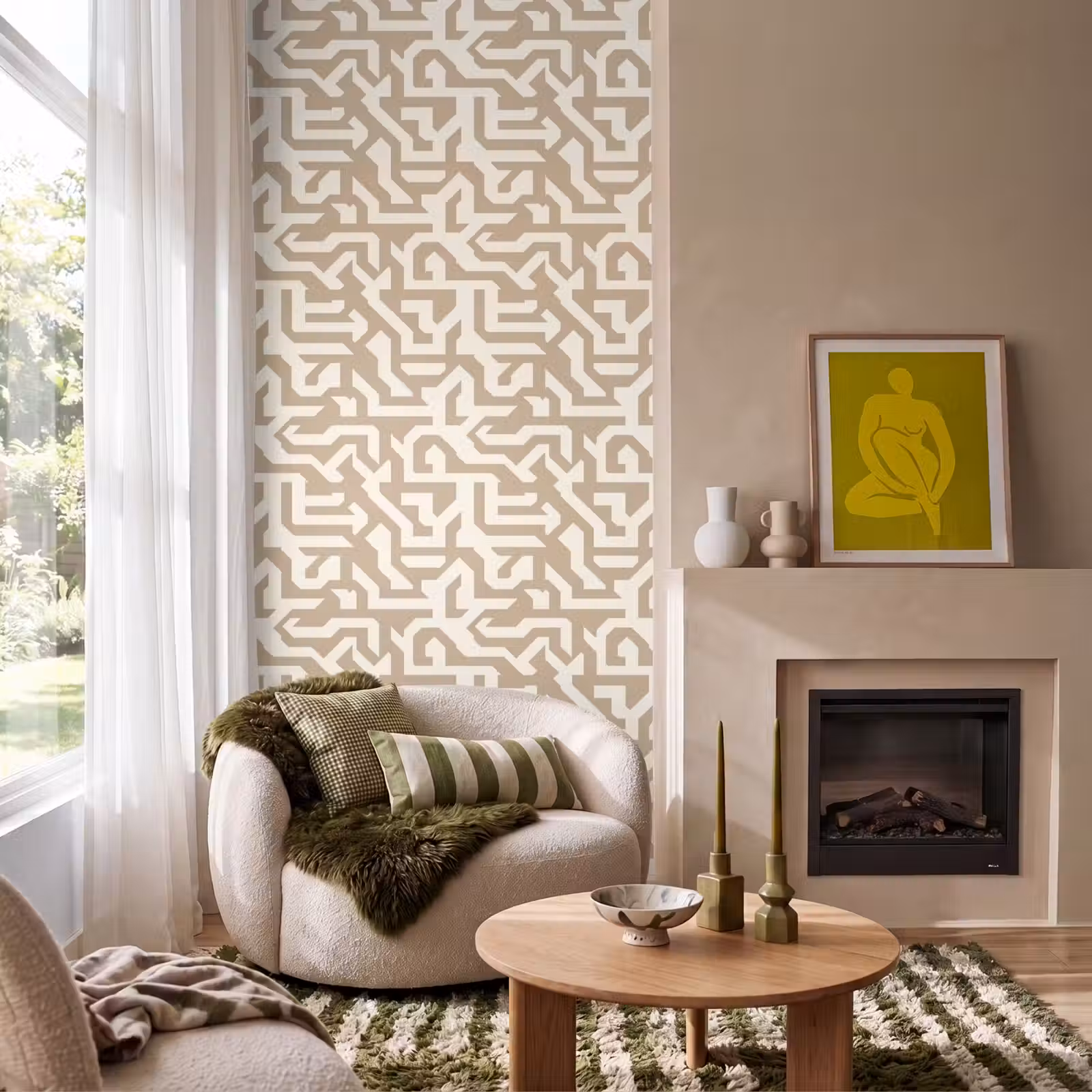 Behang - Modern - Abstract - Beige — 1