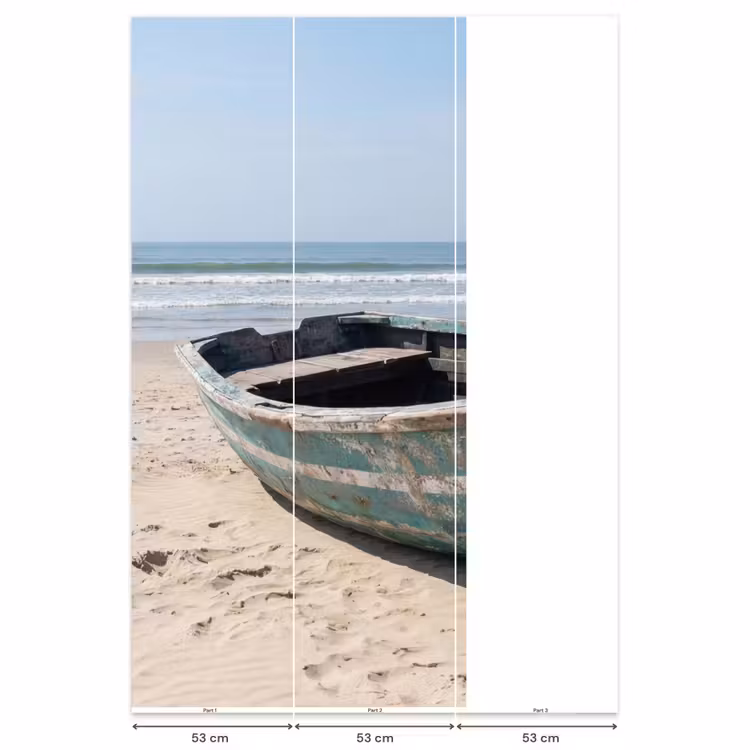 Behang - Boot - Zandstrand - Zee — 6