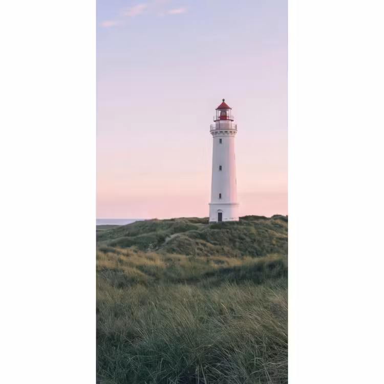 Behang - Vuurtoren - Duinlandschap - Zee — 2