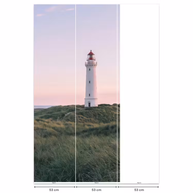 Behang - Vuurtoren - Duinlandschap - Zee — 6