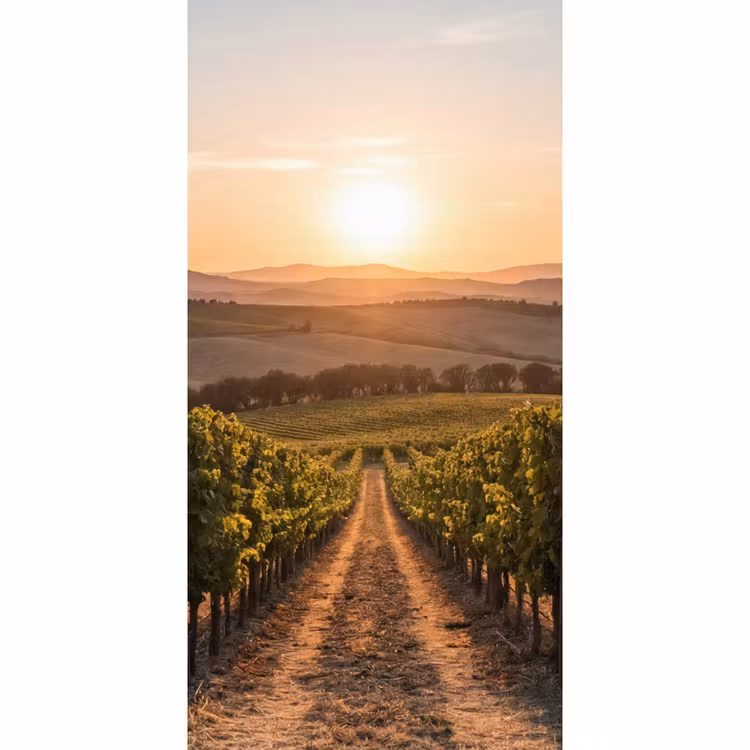 Behang - Wijngaard - Zonsondergang - Landschap — 2