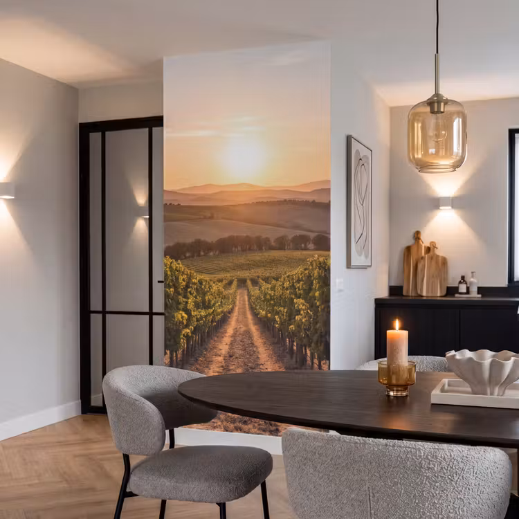 Behang - Wijngaard - Zonsondergang - Landschap — 5
