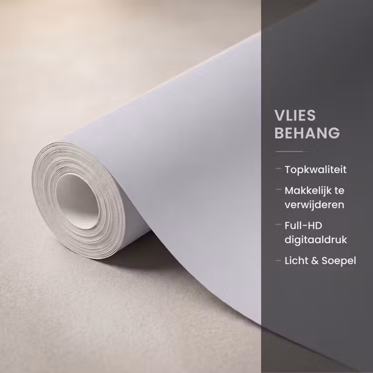 Behang - Bloem - Minimalistisch -Wit — 3