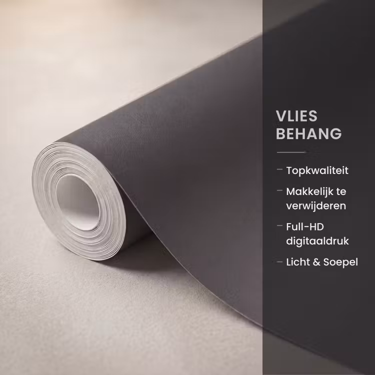 Behang - Bloem - Minimalistisch - Zwart - Wit — 3