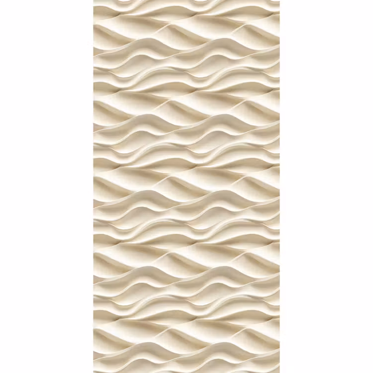 Behang - Lijnen - Golvend - Crème — 2