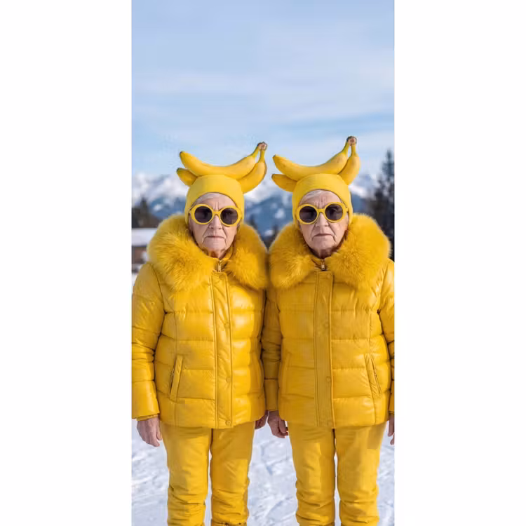 Behang - Vrouwen - Bananen - Geel — 2