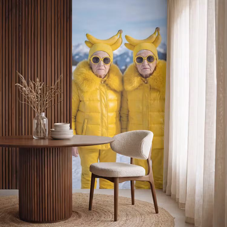 Behang - Vrouwen - Bananen - Geel — 4