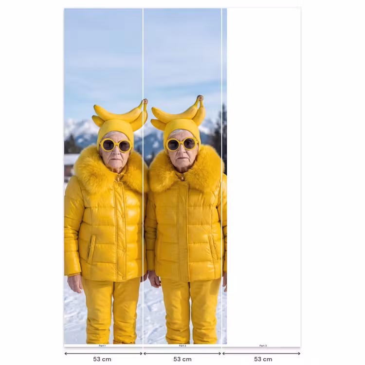 Behang - Vrouwen - Bananen - Geel — 6