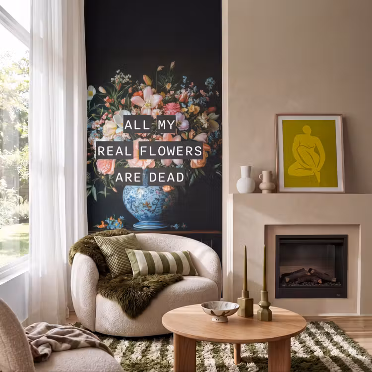 Behang - Bloemen - Art - Pastel - Quotes — 1