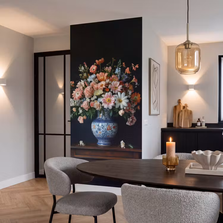 Behang - Hout - Vaas - Kleuren - Bloemen — 5