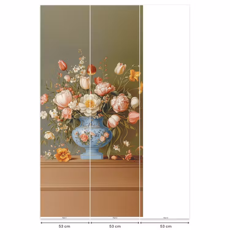 Behang - Neutral - Bloemen - Boeket - Vaas — 6